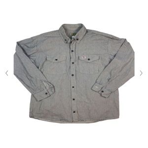 USA hickory striped button front work shirt